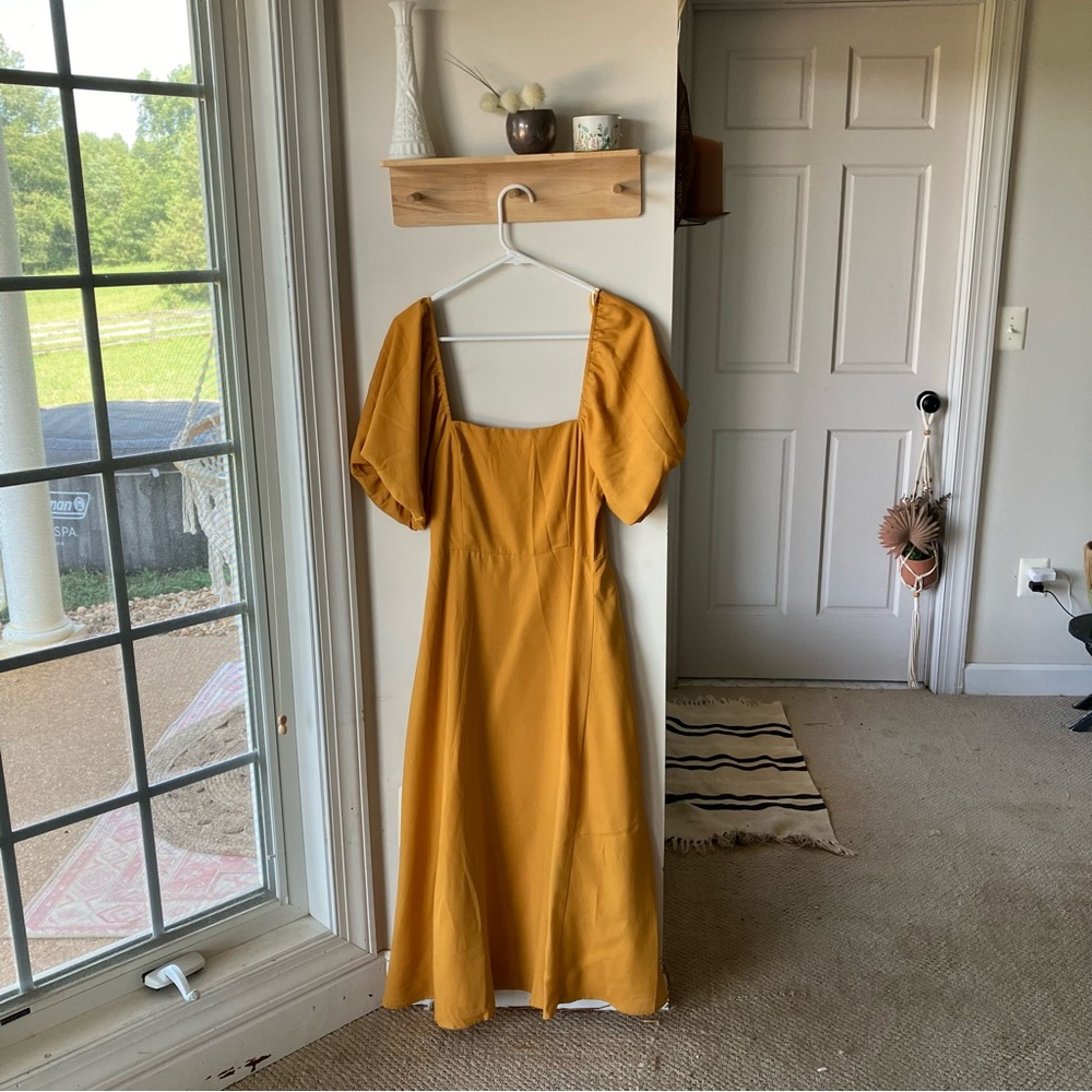 NWT- Dissh yellow midi dress
